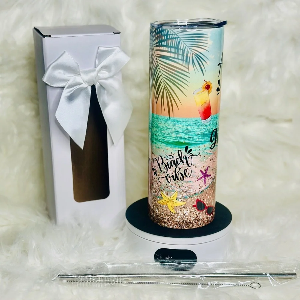 Girls Trip 2025 - 20 oz. Stainless Steel Tumbler with Straw, Brush, and Gift Box